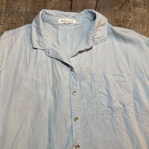 Workshop cutoff shoulders button up Shirt women’s